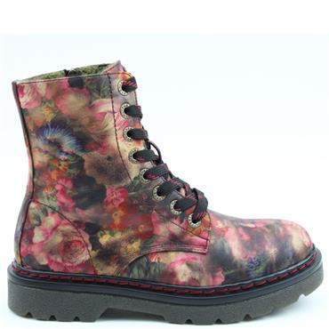 HEAVENLY FEET WOMENS ZIP LACE ANKLE BOOT - ROSE PEONY